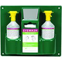 Heathrow Scientific HD1020B - Estación de lavado de ojos con 2 botellas de 1 L (355 mm x 425 mm x 105 mm)